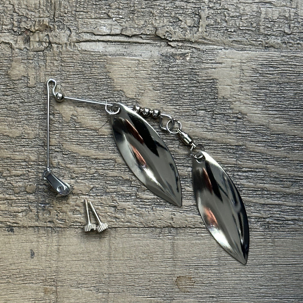 Interchangeable Component: Double Blade Spinnerbait Wires: Double Willow Silver
