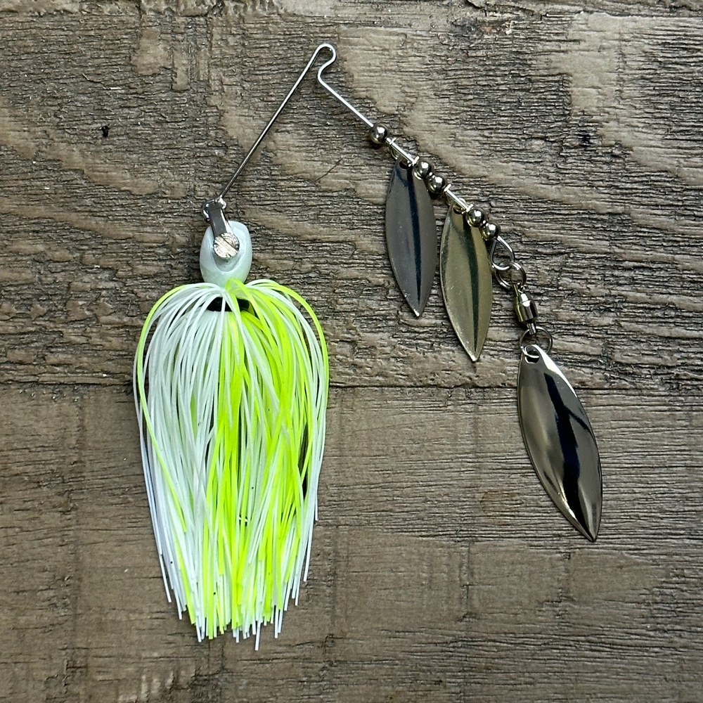 
                  
                    3+ Blade Spinnerbaits: "Trident" Triple Willow Silver/Gold/Silver
                  
                