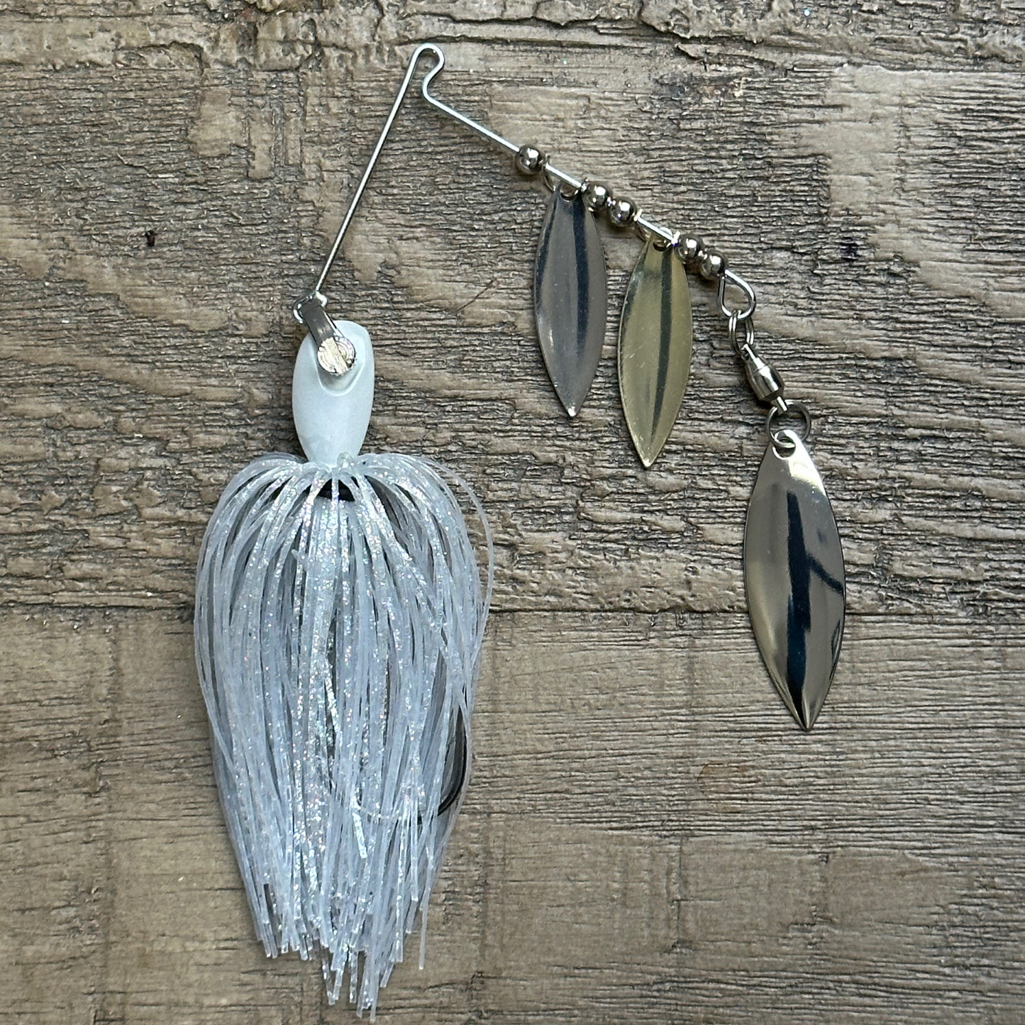 
                  
                    3+ Blade Spinnerbaits: "Trident" Triple Willow Silver/Gold/Silver
                  
                