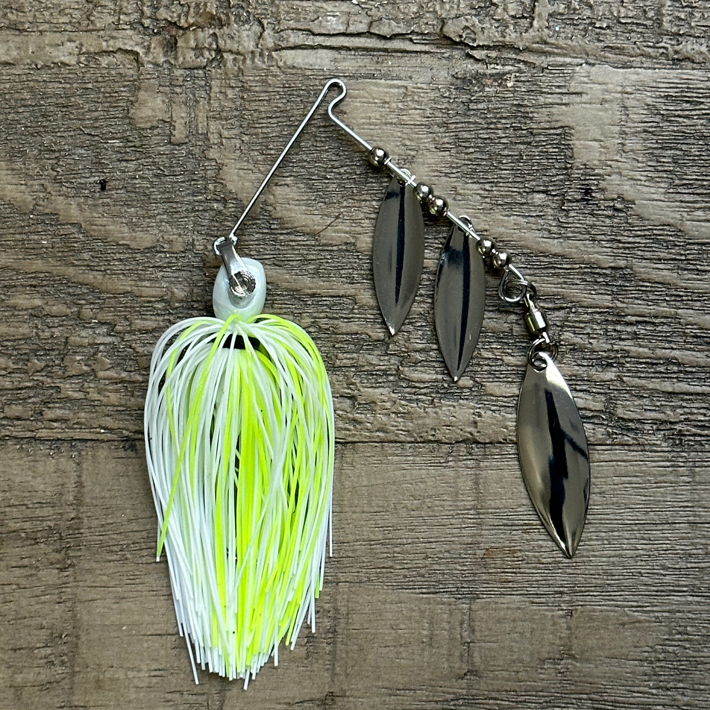 
                  
                    3+ Blade Spinnerbaits: "Trident" Triple Willow Silver/Silver/Siver
                  
                