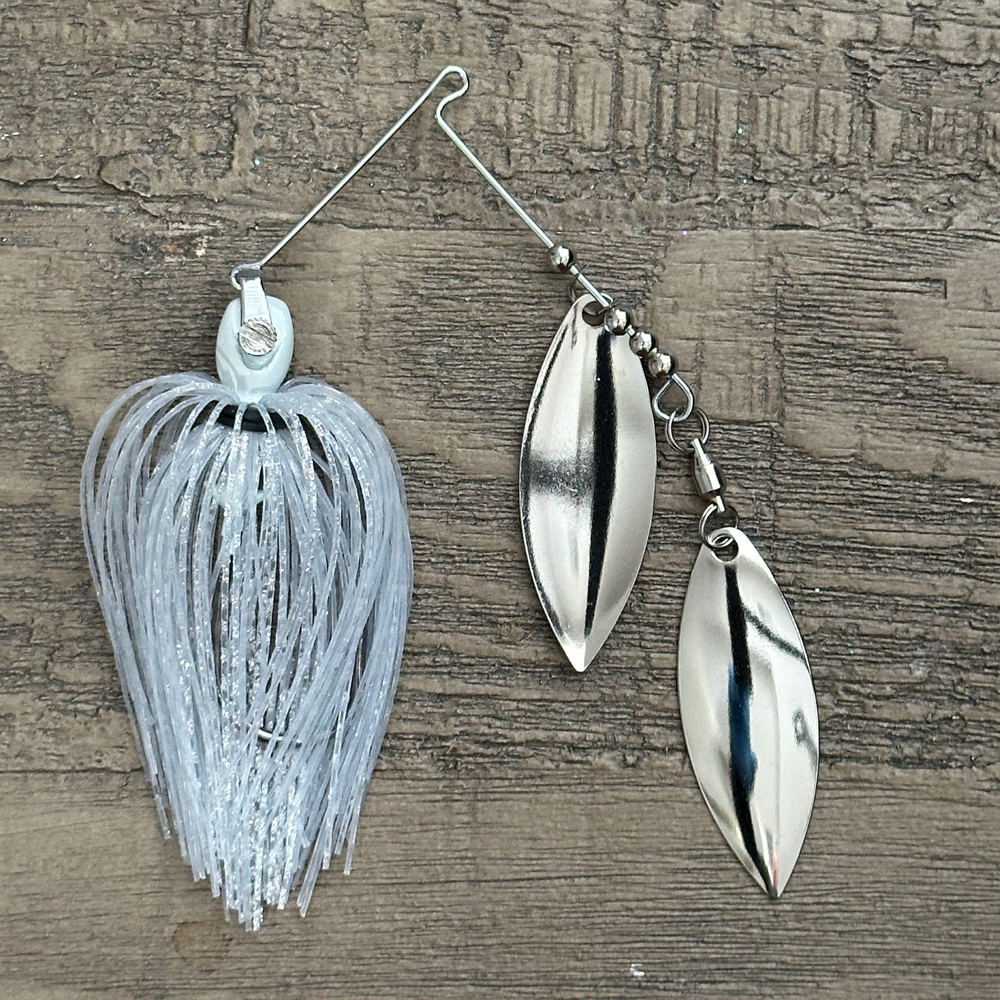 Double Blade Spinnerbaits: Double Willow Silver